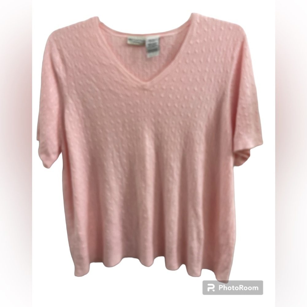 White Stag Pink V Neck Sweater Sz(26W/28W)